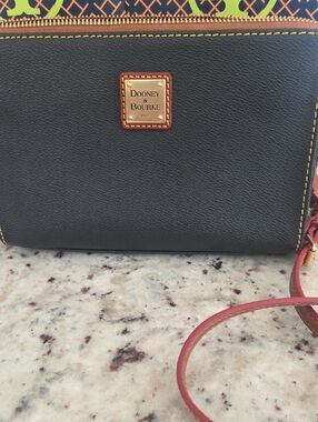 Dooney & Bourke Black Pebbled Leather Crossbody with Strap
